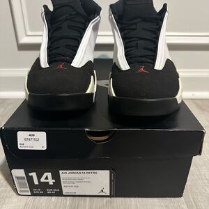 Jordan 14 Retro Black White Sneakers